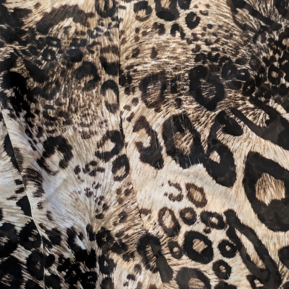 Ginger G Animal Print Lace Blouse Early 2000s - Picture 3 of 5